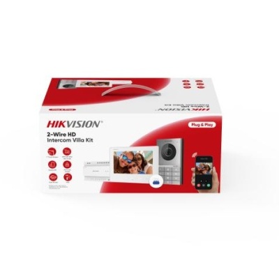 Caixa de kit de intercomunicador Hikvision 2-Wire HD Intercom Villa Kit