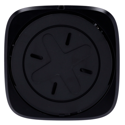 Base quadrada preta com estrela em relevo no centro