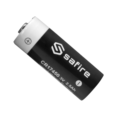 Pilhas recarregáveis Safire CR17450 3V 2.5Ah preto e branco