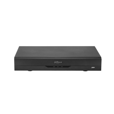 Receptor de vídeo digital preto Dahua com indicadores LED e porta USB