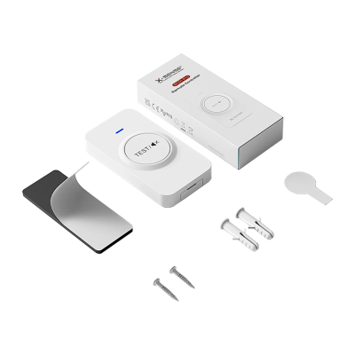 Kit de controlo remoto X-Sense branco com acessórios e embalagem