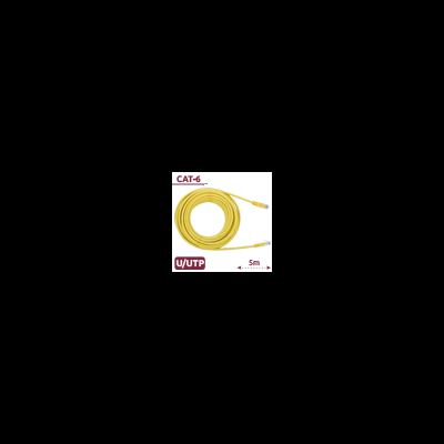 Cabo de rede amarelo U/UTP CAT.5E com conectores RJ45