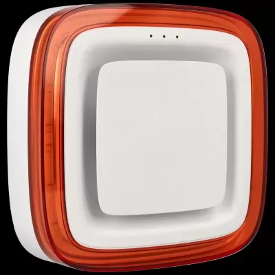 Dispositivo branco com borda vermelha translúcida e texto AJAX no centro