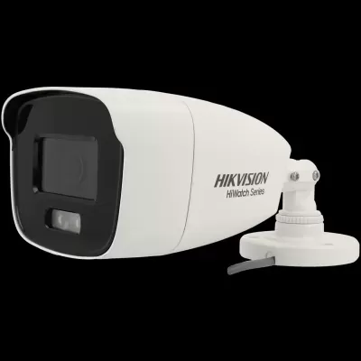Câmara de segurança Hikvision HiWatch Series branca com suporte