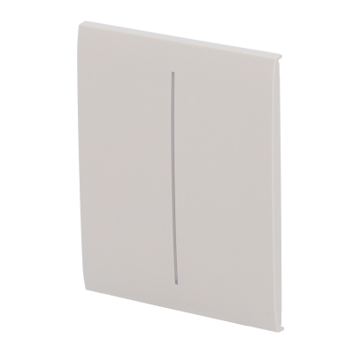 Interruptor de parede branco com botão único estreito
