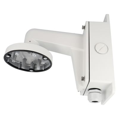 Suporte metálico branco para câmara de vigilância