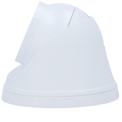 Câmara de segurança branca tipo domo com base redonda
