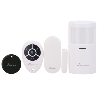 Dispositivos eletrónicos de segurança NIVIAN em branco e preto