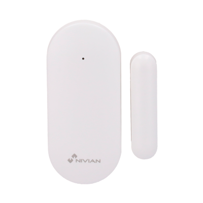 Sensor de porta branco NIVIAN com dois componentes ovais