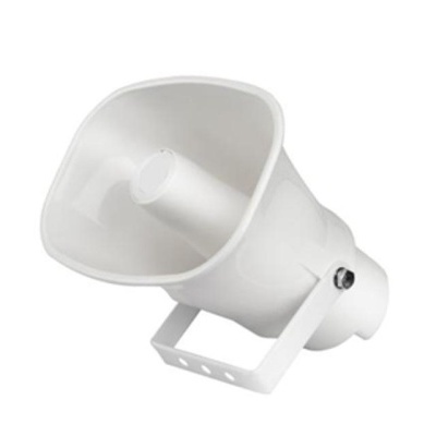 Megafone branco com suporte