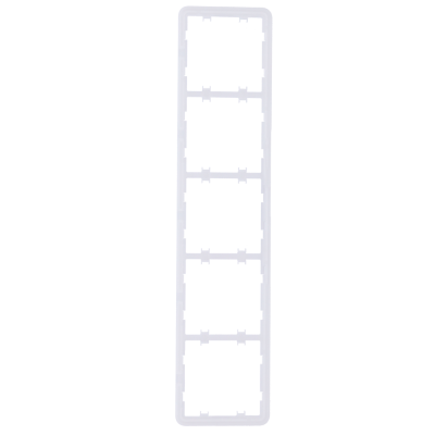 Caixa de armazenamento branca com seis compartimentos