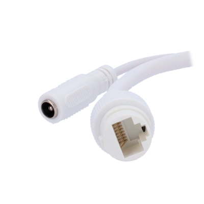 Cabo com conector RJ45 e ficha de alimentação DC