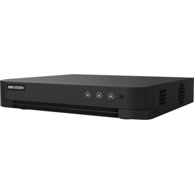 Leitor de vídeo digital preto Hikvision com botões iluminados