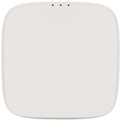 Dispositivo branco quadrado com cantos arredondados e texto AJAX em relevo