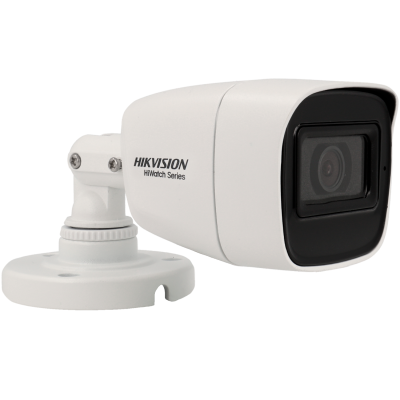 Câmara de vigilância branca HIKVISION HiWatch Series com suporte de fixação
