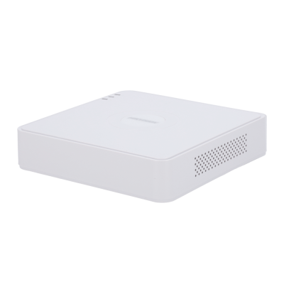 Dispositivo quadrado branco com ventilação lateral e indicadores no topo