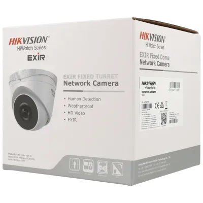 Embalagem de câmara de rede Hikvision HiWatch Series EXIR Fixed Turret