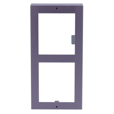 Espelho rectangular cinzento com duas divisões e aba cinza