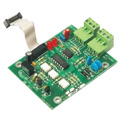 Placa eletrónica verde com vários componentes e LEDs vermelhos