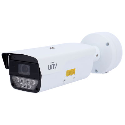 Câmara de vigilância branca UNV com lente e LEDs na parte frontal