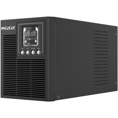 Dispositivo eletrónico preto PHASAK com ecrã digital e botões