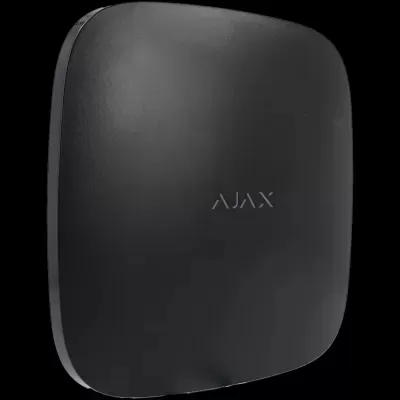 Dispositivo quadrado preto com cantos arredondados e a marca AJAX