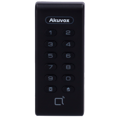 Leitor de controlo de acesso Akuvox com teclado numérico