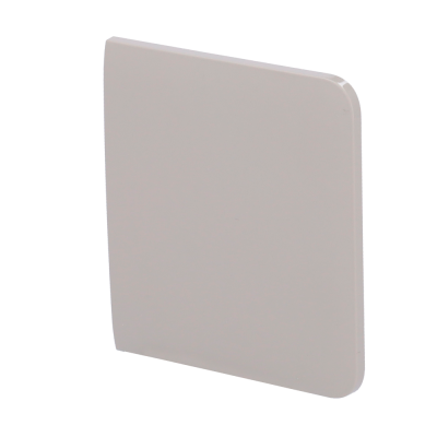 Azulejo cerâmico branco quadrado com cantos arredondados