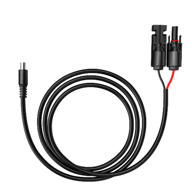 Cabo elétrico preto com conectores