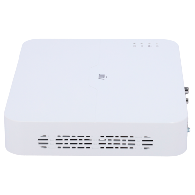 Equipamento electrónico branco com ventoinha e LEDs