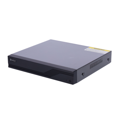 Aparelho electrónico preto e cinzento com logótipo SANNCE