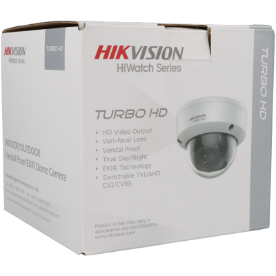 Embalagem caixa de câmara de vigilância Hikvision HiWatch Series Turbo HD branca