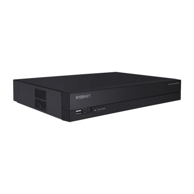 Gravador de vídeo em rede Wisenet preto com porta USB