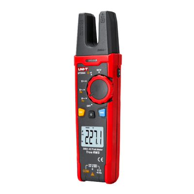 Medidor digital corrente em garfo UNI-T UT256A vermelho e preto
