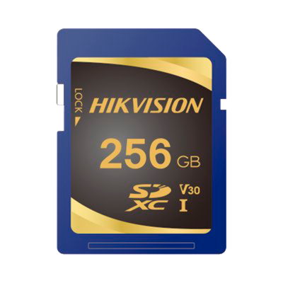 Cartão de memória SD HIKVISION 256 GB preto dourado azul