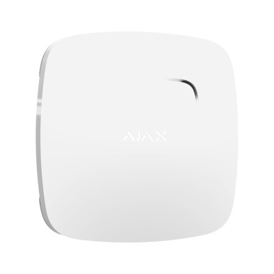 Dispositivo branco quadrado com logo AJAX