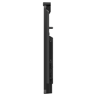 Perfil lateral de um monitor preto