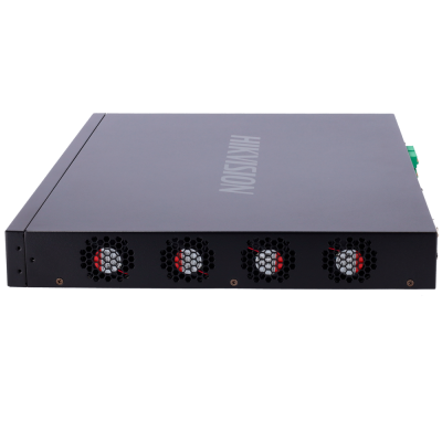 Equipamento electrónico preto HKVISION com ventiladores visíveis