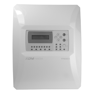 Aparelho eletrônico branco com painel digital e botões, modelo FP9000-B