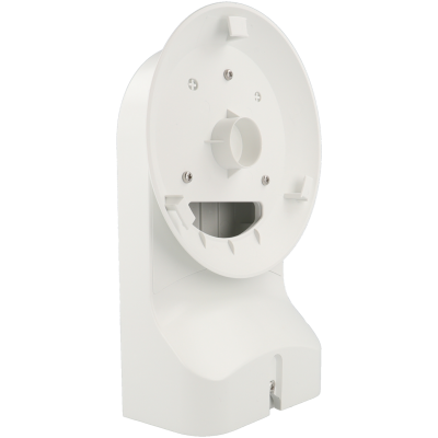 Suporte branco de plástico para dispositivo com parafusos