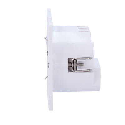 Dispositivo elétrico branco em perfil