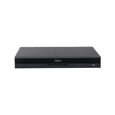 Gravador digital Dahua Technology preto com USB na frente