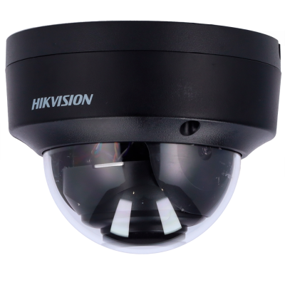 Câmara de vigilância Hikvision dome preta com cúpula transparente