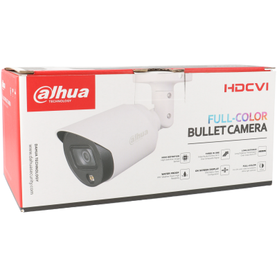 Caixa da câmara de vigilância Dahua Technology HDCVI Full-Color Bullet Camera