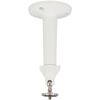 Suporte de teto branco com partes metálicas para fixação