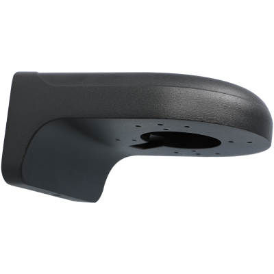 Base ou suporte de parede preto de plástico com orifícios para fixação