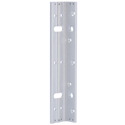 Perfil metálico branco com orifícios de montagem