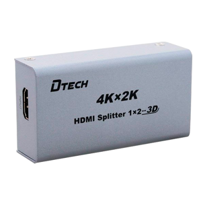 Divisor HDMI cinzento DTECH com texto 4K×2K HDMI Splitter 1×2-3D