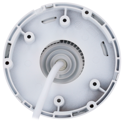 Base redonda de plástico branco com cabo central