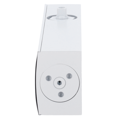 Suporte branco circular com furos para fixação com fundo branco